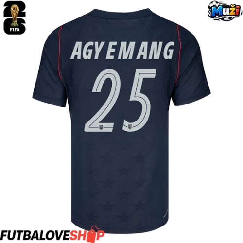 Dres Spojené štáty Patrick Agyemang #25 Preč MS 2026 Krátky Rukáv